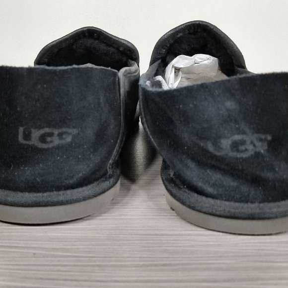 UGG Cooke Slipper, Black leather, Mens Size 8 / 40.5 - Picture 5 of 10